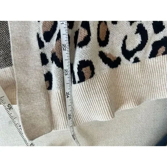 CROFT & BARROW - LEOPARD PRINT CARDIGAN - SIZE PL - Picture 5 of 6